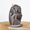 Queimador de incenso de refluxo de cerâmica Suportes de cone de incenso cascata de cerâmica Guanyin