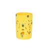 Lanternas de velas de cerâmica com coração de Natal esmaltado amarelo esmaltado