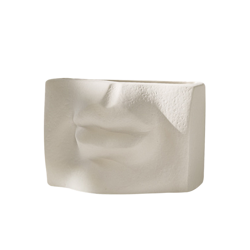 Olho, orelha, boca, nariz de design vaso de cerâmica porcelana feita vaso de flores