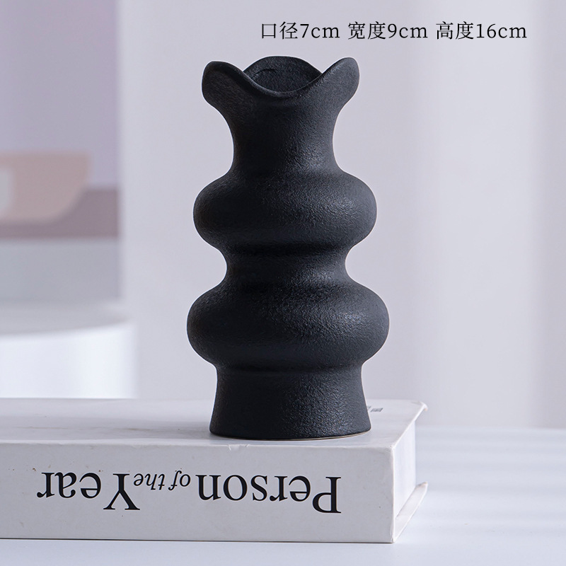 Recipiente de decoração para desktop para arranjo de flores vaso de porcelana cerâmica