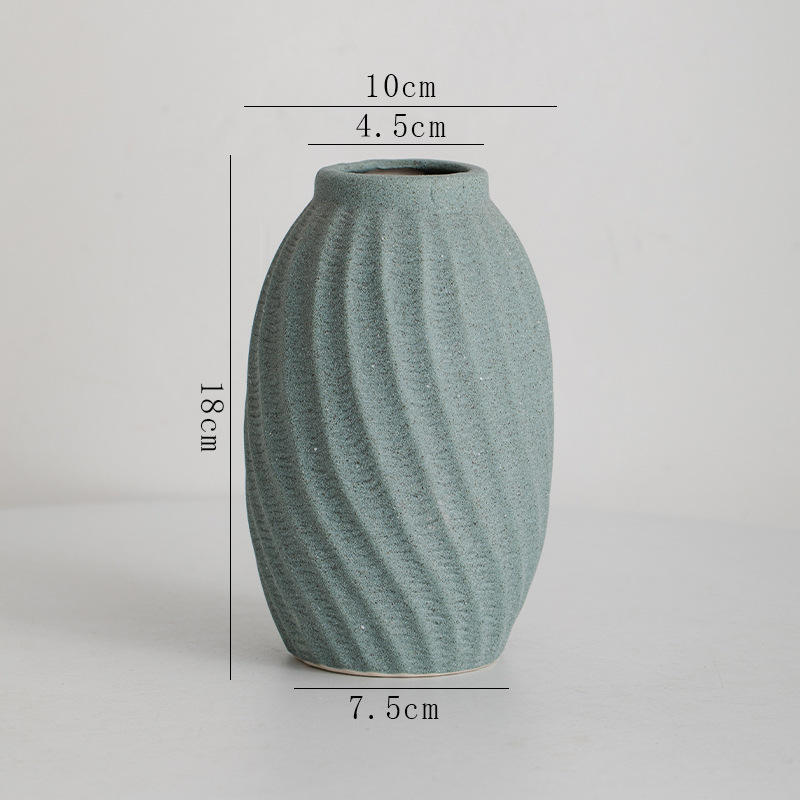 Branco marrom, leitoso, verde claro, vaso de porcelana Ornamentos de desktop de decoração de porcelana vaso de cerâmica