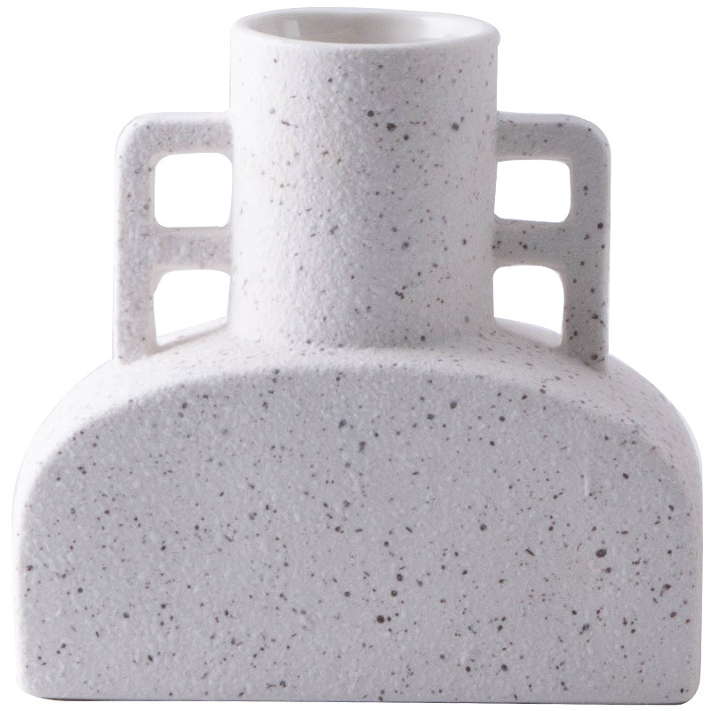 Criatividade e inovação Design Design Vaso de porcelana Decorações de desktop em casa Os grânulos de areia branca sentem vaso de cerâmica