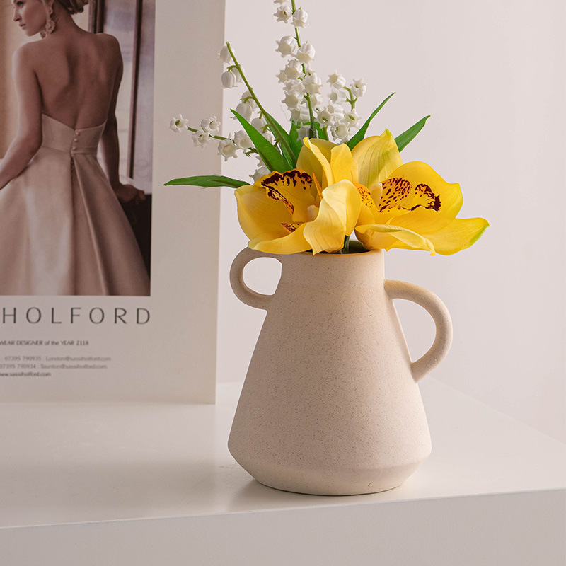 Mini vaso de cerâmica de ornamentos de desktop