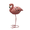 Decoração de lâmpada LED rosa flamingo pé alto cerâmica