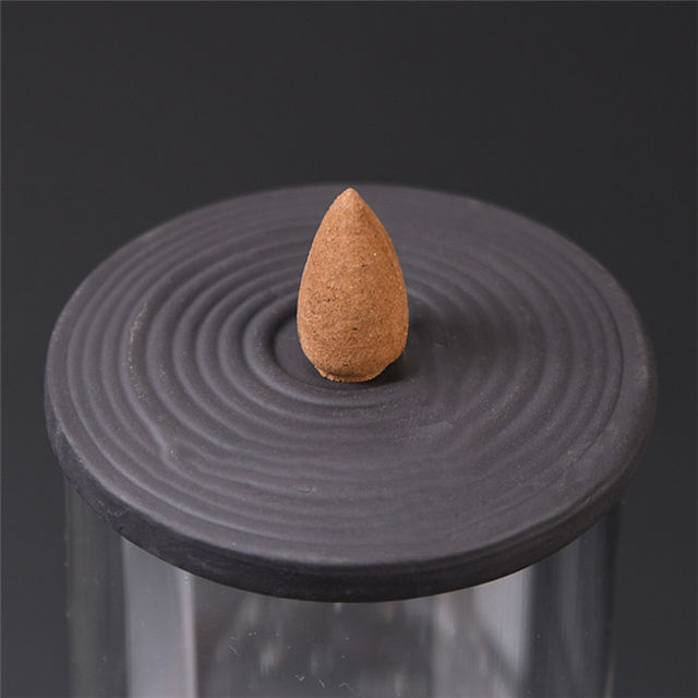 Tampa acrílica LED luzes coloridas Cachoeira Backflow Incenso smog Queimador de incenso de cerâmica