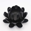 Todos os tipos de padrões de flores para decoração de casa castiçal de cerâmica preta
