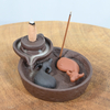 Dois peixes Design Ceramic Backflow Incense Burner
