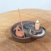 Bull Double com Design de Vaca Cerâmica BackFlow Incense Burner