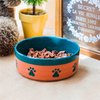 Tigela de cachorro cerâmica circular de tamanho definido para animais de estimação