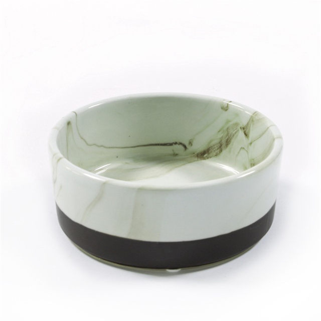 Mármore Textura Natural Cerâmica Pet Dog Food Bowl Tigela Água Tigela Cerâmica Tigela Tigela Única