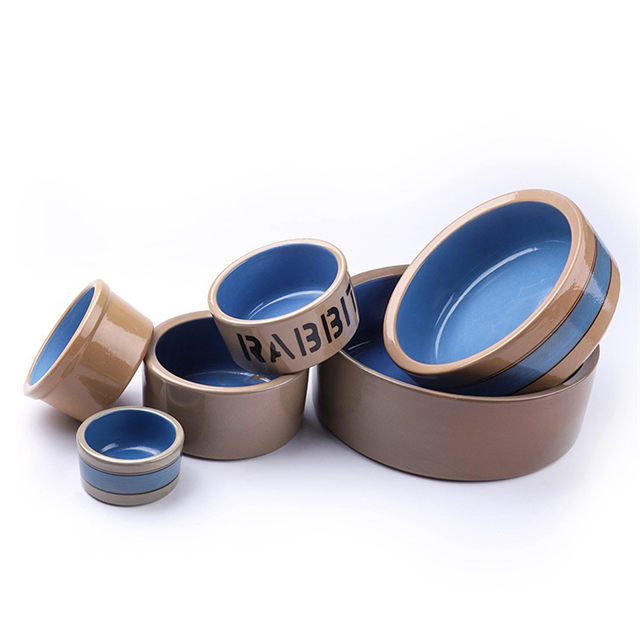 Tigela de cerâmica de alta qualidade para animais de estimação Gato Cão Cão de dupla finalidade Tigela de gato