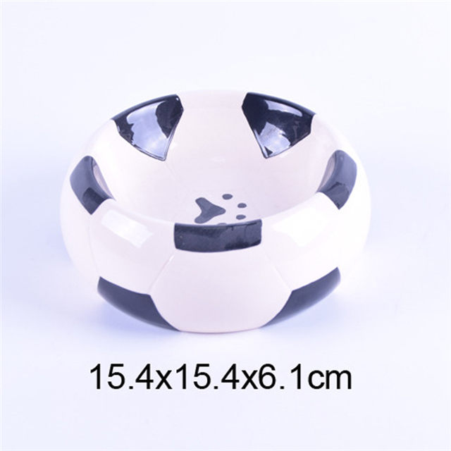 Tigela de design de futebol Impressão inferior do cão Pegada de cerâmica Alimentador de animais de estimação Tigela de cachorro Tigela de gato