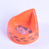 Esmalte rosa Tipo de cone Tigela inferior impressa Imagem do cão dos desenhos animados Alimentador de animais de estimação Cerâmica Tigela para cães