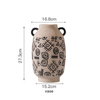 Vaso de cerâmica Flor Organizando o padrão de desenho de recipiente