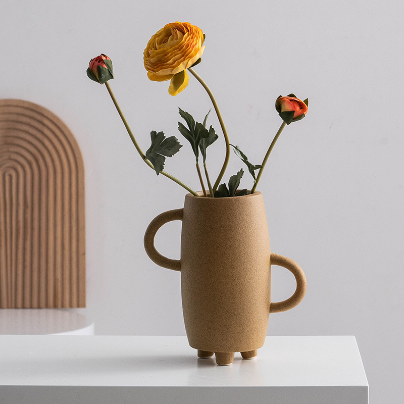 Ornamentos de decoração de desktop criativos de design vasos de cerâmica