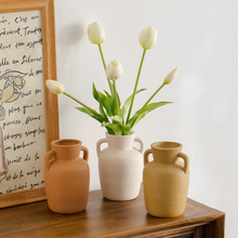 Branco marrom, leitoso, verde claro, vaso de porcelana Ornamentos de desktop de decoração de porcelana vaso de cerâmica