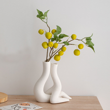 Sotaque decorativo elegante para mesas e prateleiras vaso de mesa de cerâmica artesanal