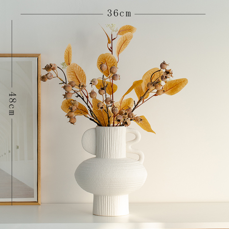 Vaso de cerâmica de decoração de espaço da sala de estar