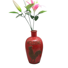 Cerâmica Vários estilos Design de garrafa de vinho design vermelho Relevo estilo de garrafa de vinho estilo vaso cerâmico