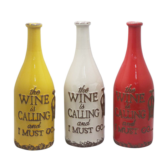 Cerâmica Vários estilos Design de garrafa de vinho vaso cerâmico