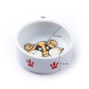 Tigela inferior impressão bonito Padrão de cachorro Tigela de cachorro Tigela de porcelana para cães Produtos para animais Tigela para cachorro Tigela para cachorro