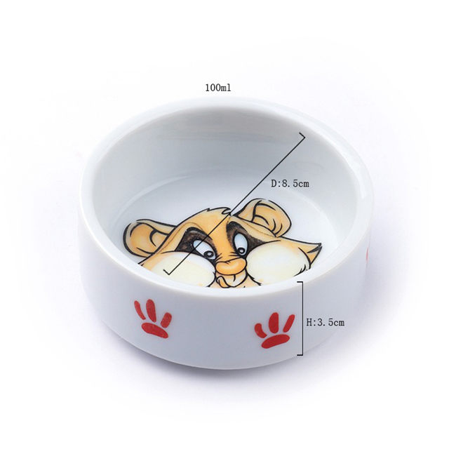 Tigela inferior impressão bonito Padrão de cachorro Tigela de cachorro Tigela de porcelana para cães Produtos para animais Tigela para cachorro Tigela para cachorro