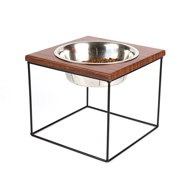 Bacia cinzenta do cão do alimentador cerâmico do animal de estimação do esmalte cinzento e bacia do gato