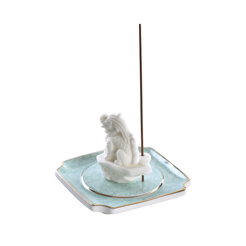 Queimador de incenso linha escultura de cerâmica dragão queimador de incenso vara