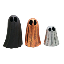Figuras de fantasmas em miniatura de Halloween Conjunto de 3 Decorações de prateleiras de manto de lareira de Halloween Tabel de Halloween