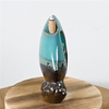  Blue Ceramic Fish Cachowflow Backfense Burner Ornament Waterfall Backflow Incense Cone