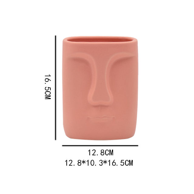 O sumário da decoração home enfrenta vasos decorativos vaso cerâmico da cara