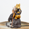 Cerâmica Ganesha senta-se no elefante cachoeira backflow incense cone backflow backflow incenso