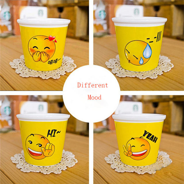 Todos os tipos de expressões Design 3D Ceramic Ice Cream Cup