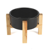 Quadro de suporte de madeira criativo Pet Bowl Tigela de cerâmica para animais de estimação pet dog cat bowl