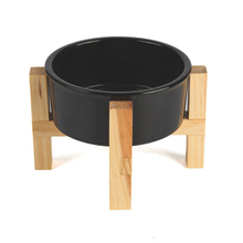 Quadro de suporte de madeira criativo Pet Bowl Tigela de cerâmica para animais de estimação pet dog cat bowl