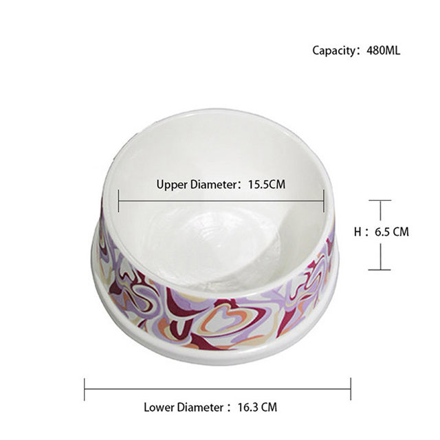 Estilo ósseo Pegadas de cachorro tigela de água tigela de grão adorável produtos para animais tigela única tigela de cerâmica