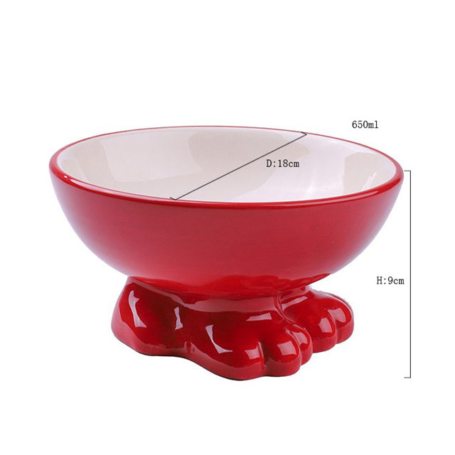Oscar Buddy Max Charlie Bella Uso Exclusivo Alimentador de Cerâmica Vermelho Pet Bowl de Cerâmica