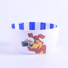 Tigela de cerâmica circular para cães e tigela de cerâmica para gatos