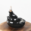 Queimador de Incenso Cachoeira Cerâmica Incenso Cone Incenso Cerâmica Preta Lótus