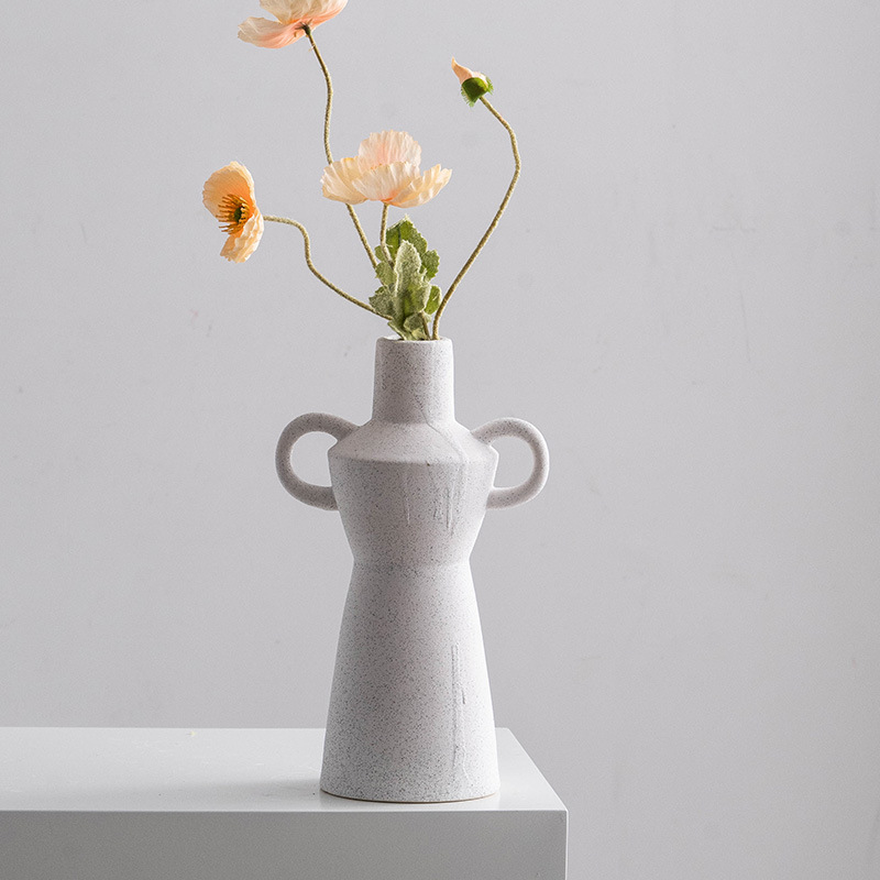Design criativo decoração doméstica Titular de flores cerâmica Vaso de cerâmica de porcelana