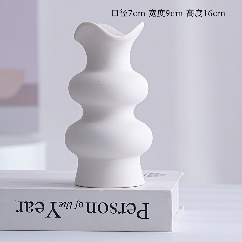 Recipiente de decoração para desktop para arranjo de flores vaso de porcelana cerâmica