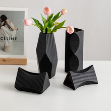 Vaso de piso de porcelana minimalista moderno - várias cores, preto envidraçado, branco, etc.