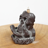 Cerâmica Handhold Crânio Design Cachoeira Cone Incenso Backflow Incense Burner