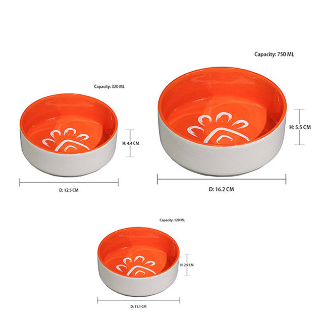 Bacia dentro da bacia cerâmica cor-de-rosa do cão e do gato do alimentador cerâmico cor-de-rosa do animal de estimação