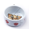 Tigela inferior impressão bonito Padrão de cachorro Tigela de cachorro Tigela de porcelana para cães Produtos para animais Tigela para cachorro Tigela para cachorro