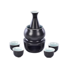 Esmalte preto de esmalte preto Vinho Copo de cera Cerâmica preto Cerâmica Set