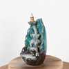 Encretador de cone de cone em cachoeira cerâmica queimador de incenso de refluxo 