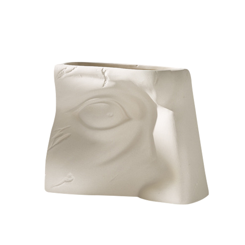 Olho, orelha, boca, nariz de design vaso de cerâmica porcelana feita vaso de flores
