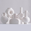 Criatividade e inovação Design Design Vaso de porcelana Decorações de desktop em casa Os grânulos de areia branca sentem vaso de cerâmica