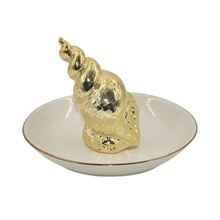 Originalidade Golden cerâmica jóias bandeja